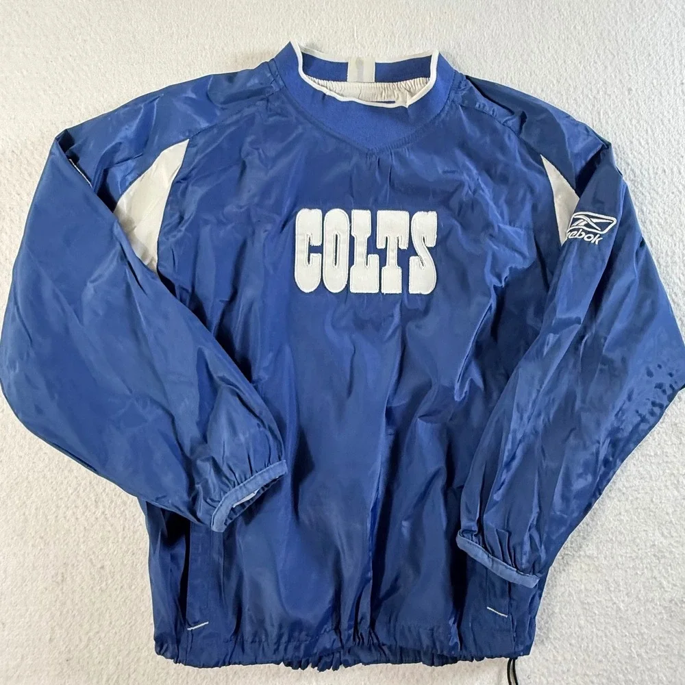 Reebok Windbreaker Kids Medium 10/12 NFL Team Apparel Colts Blue
